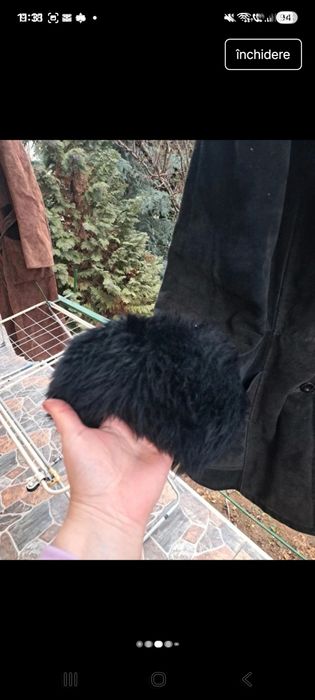 Cojoc damă din blană naturală + cizme damă  piele naturală, Vera Pelle