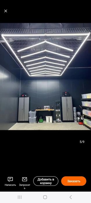 LED хексагонално осветление  за студио,. гараж, цех , фризьорски салон