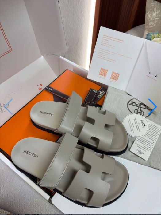 Papuci hermes piele naturala