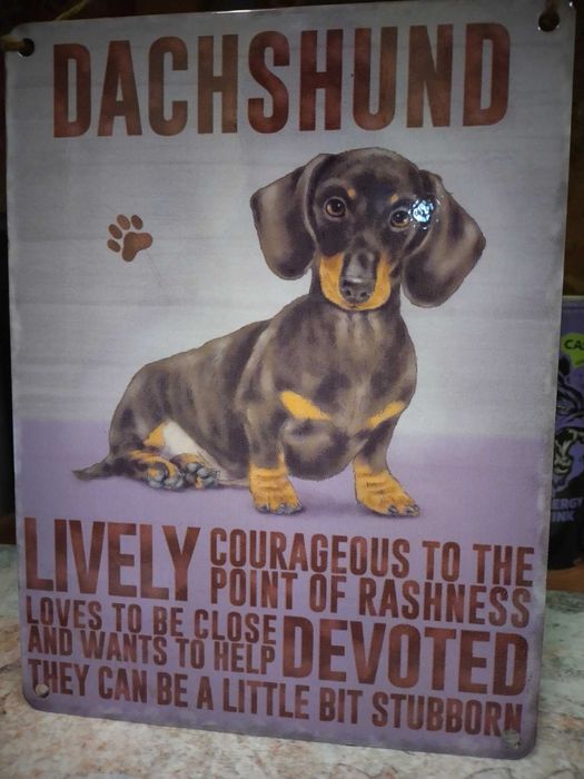 Метална ретро табела с куче от Германия