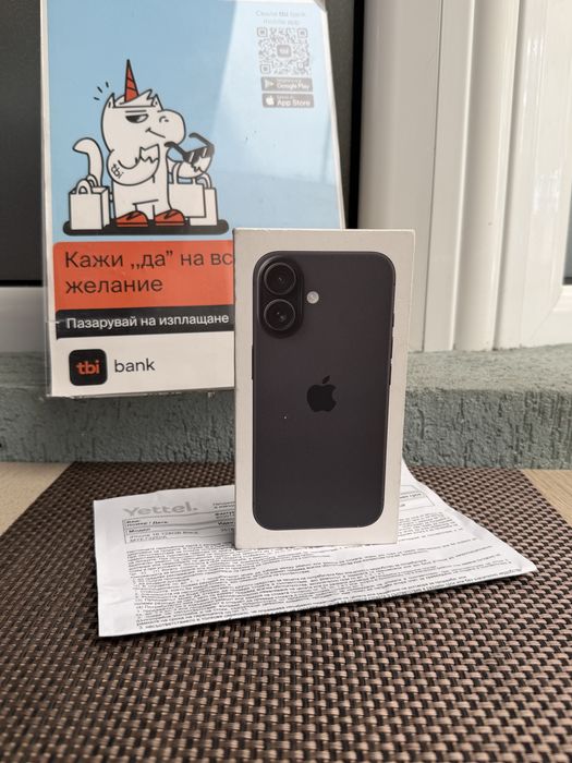 Нов•iphone 16 Black 36М Гар! ЛИЗИНГ 25€/м айфон 16 128GB