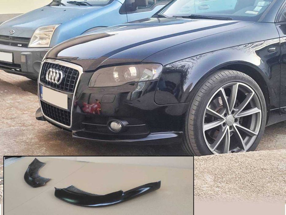 Сплитери (тунинг добавки) за предна броня Audi A4 B7 S line / S4