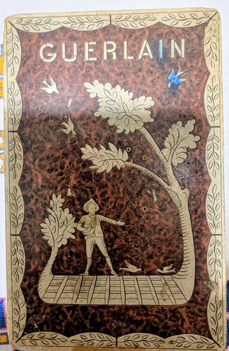 Cutie vintage GUERLAIN rară anii ’30 fostă cutie de parfum franțuzesc