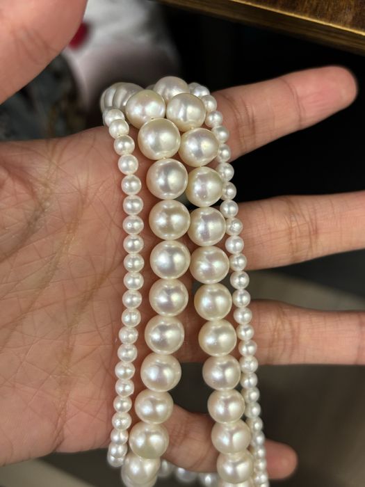 Колие от естествени ненуклеирани сладководни перли