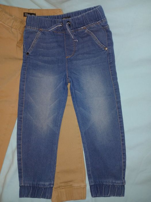 Lot pachet pantaloni jeans jogger TEX, marime 4-5 ani, 4 bucati