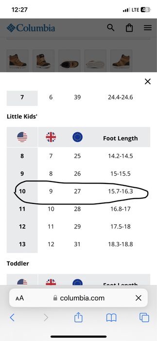 Детские зимние ботинки Columbia