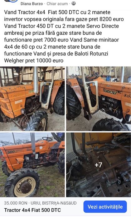 Tractor 4x4 Fiat 450 DT