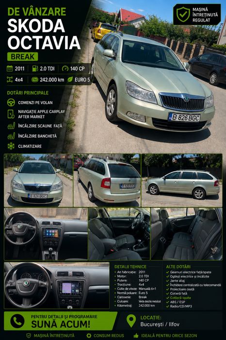Skoda Octavia 2 Break 2011 2.0 4x4