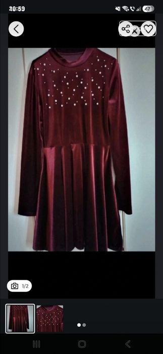 Rochie marimea L de catifea