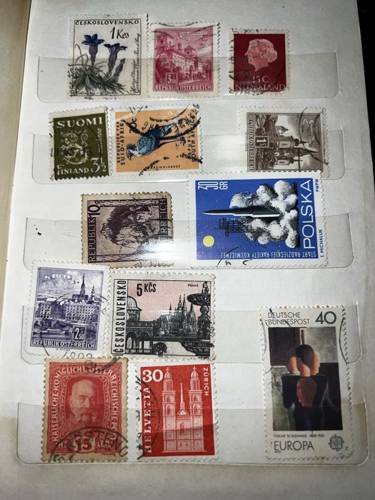 Colecție timbre vechi - Europa, Israel, Africa, Asia, America de Sud