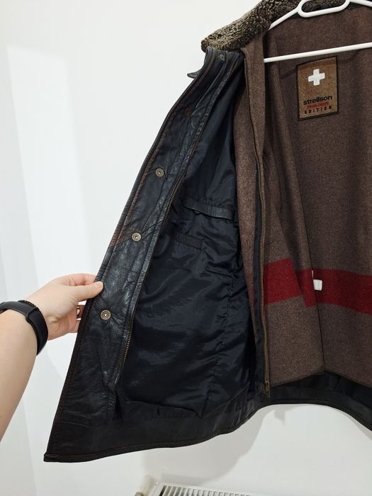 Geacă bărbați Strellson Swiss Edition 100% piele naturală mărimea M