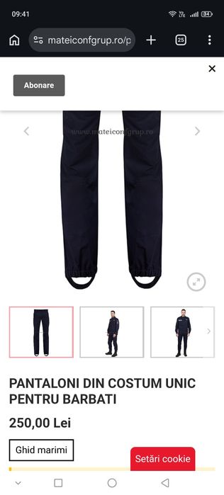 Pantaloni costum unic pompieri