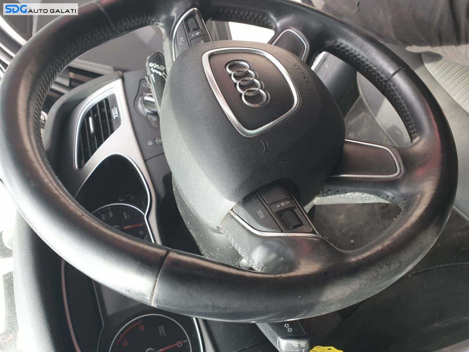 Volan Piele 4 Spite cu Comenzi FARA Airbag Audi A4 B8 B8.5 FL Facelift 2012 - 2015 [Q2226]