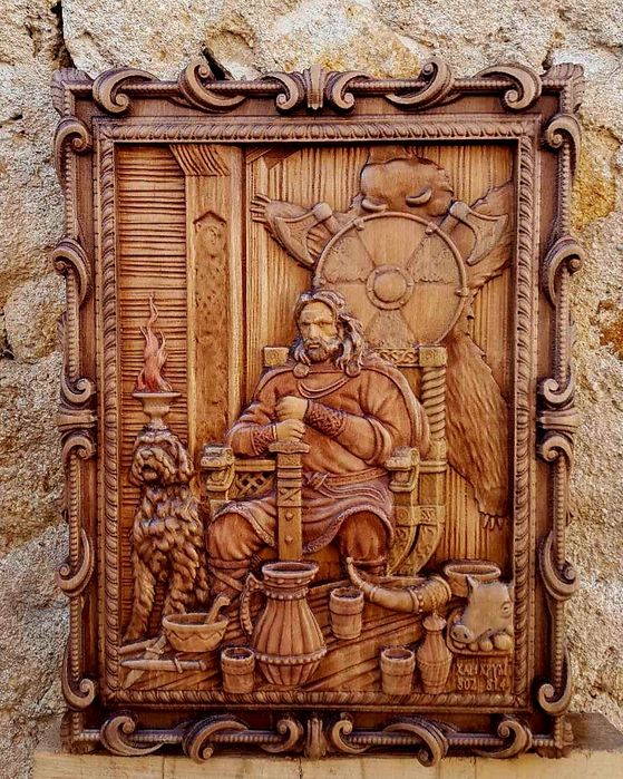 Антични колекционерски дърворезби. историческа тематика