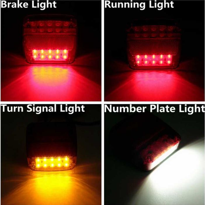 Безжични диодни стопове с магнит за ремарке, каравана ,платформа