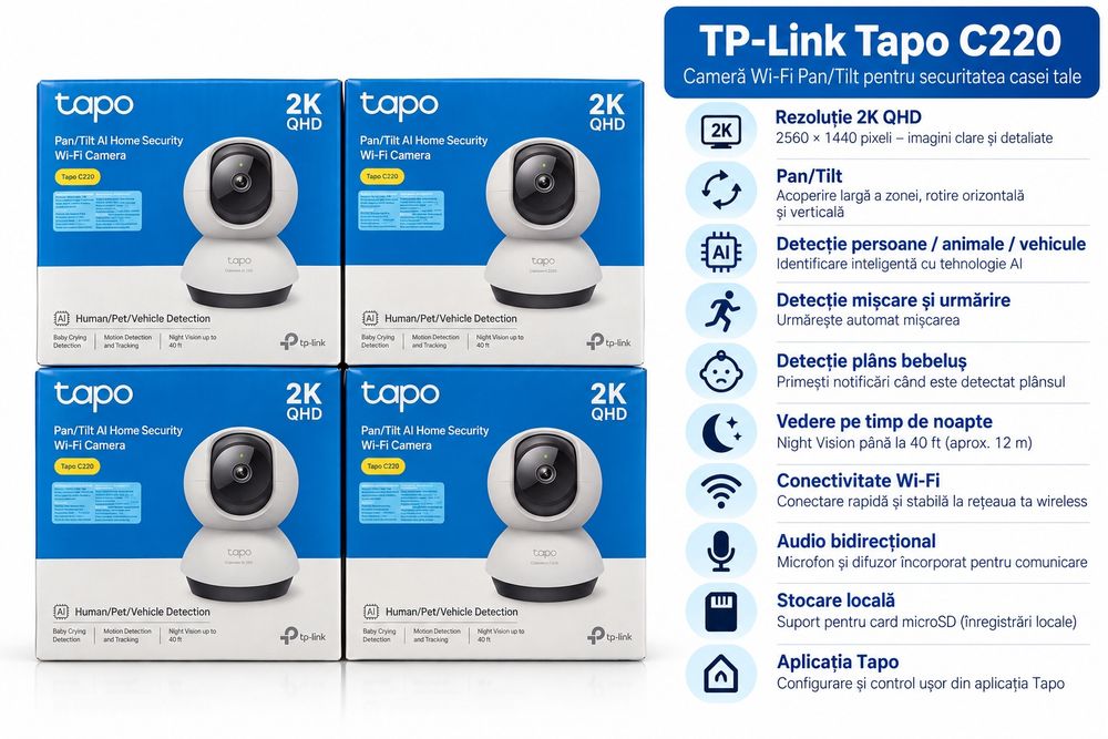 Kit supraveghere video – 7 camere TP-Link Tapo