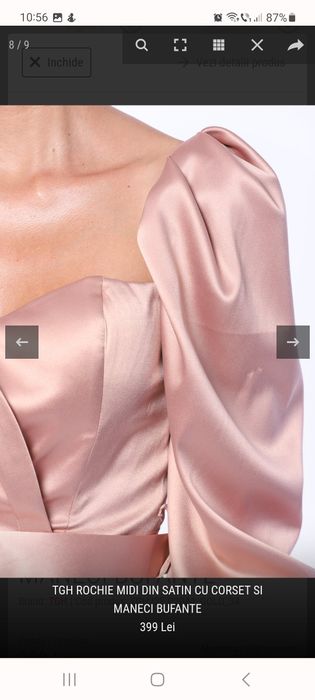 Rochie saten lungime midi