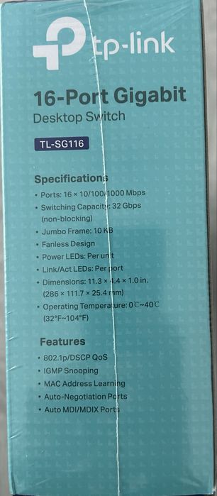 Switch TP-Link 16-Port Gigabit, TL-SG116-Sigilat