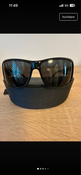 Ochelari de soare Police, negru, cu etui Police