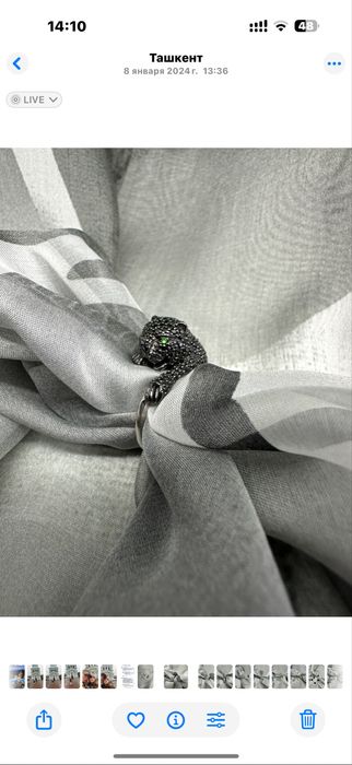 Кольцо серебро 925 проба. Новое .