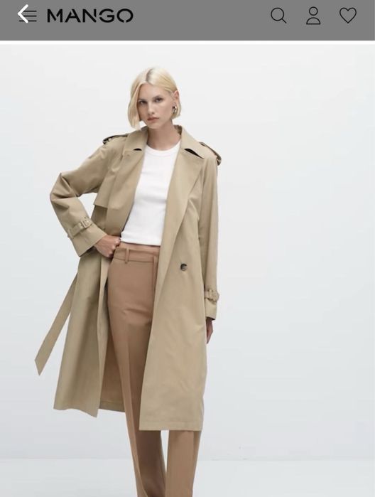 Тренч осень весна mango