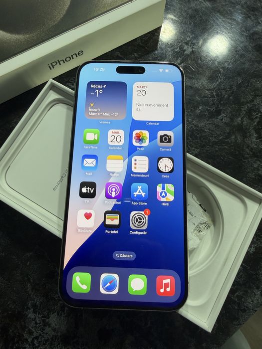 Iphone 15 pro max natural titanum  impecabil