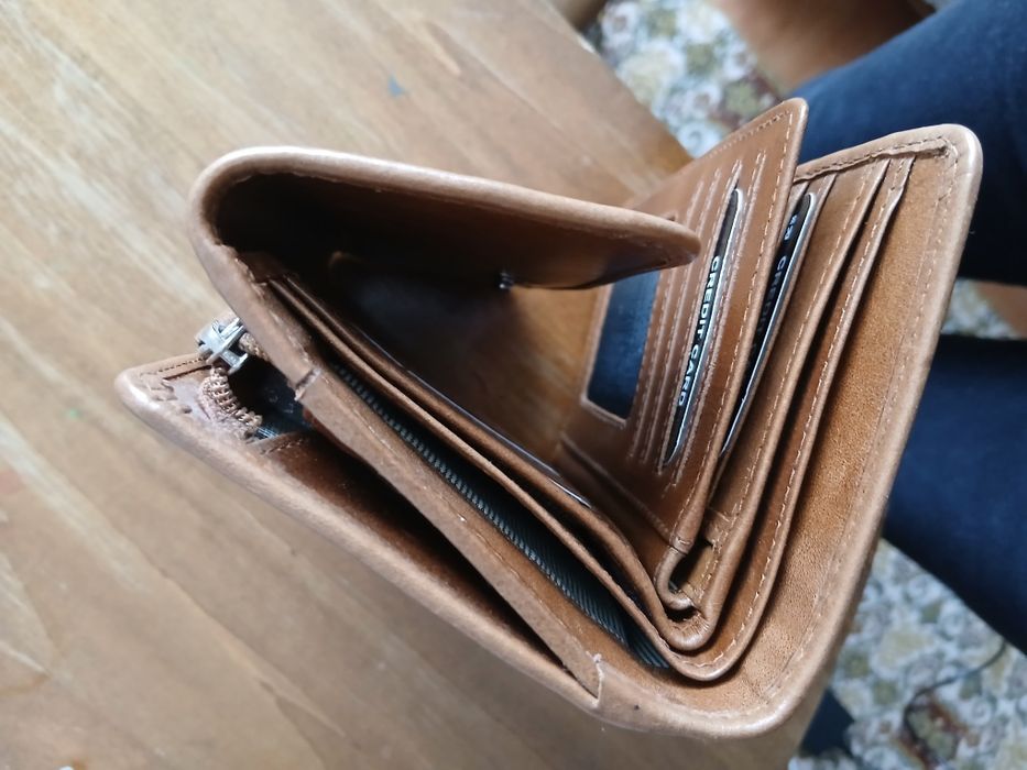 Portofel de piele maro