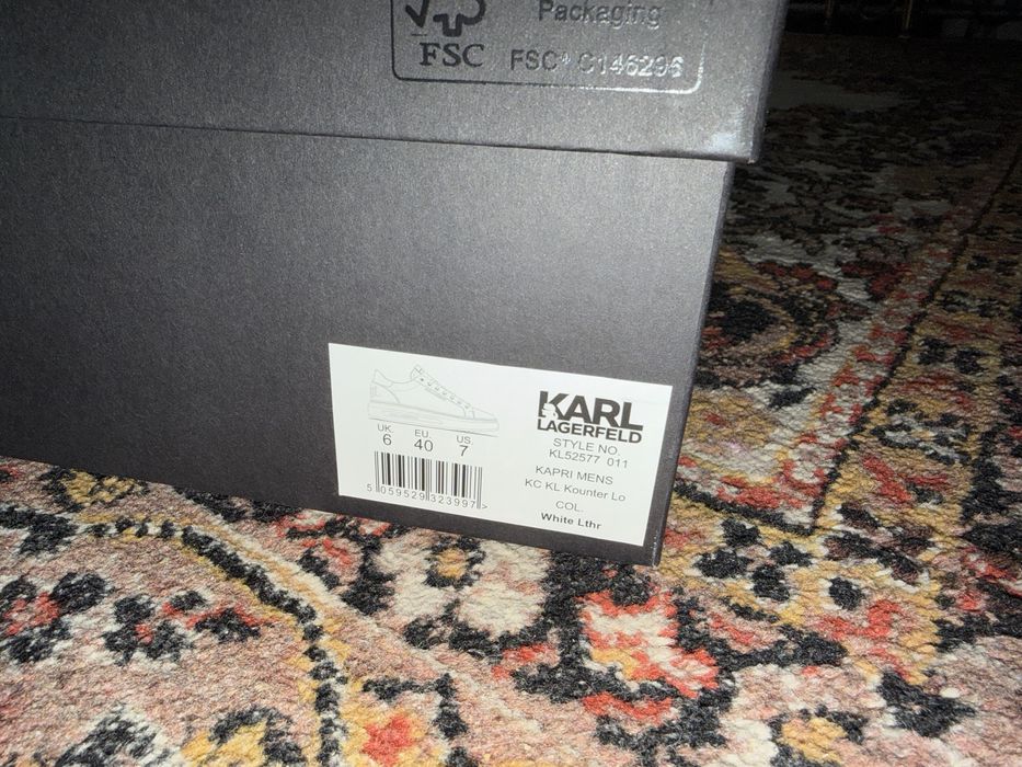 Karl Lagerfeld - Pantofi sport barbati - Adidasi 40 - Piele Naturala