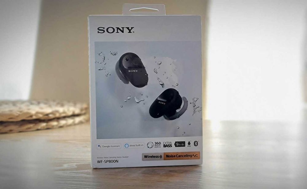 Căști Wireless SONY WF-SP800N, Bluetooth, In-Ear, Microfon, EXTRA Bass, Noise Cancelling