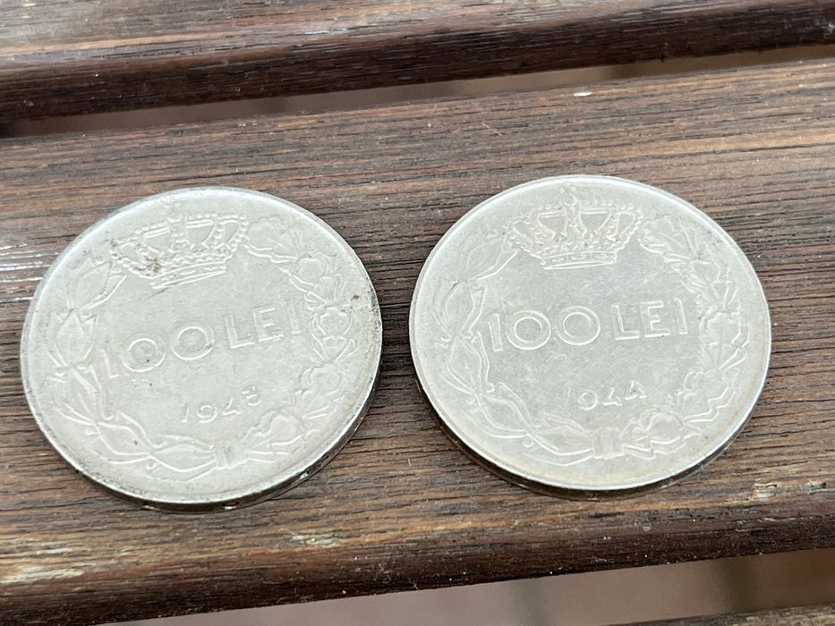 Monede 100 lei de 1943 si 1944 de vanzare
