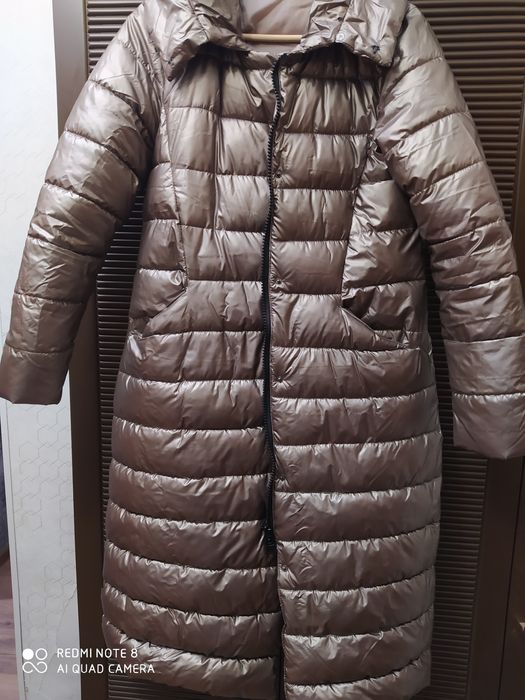 легкое стеганное пальто