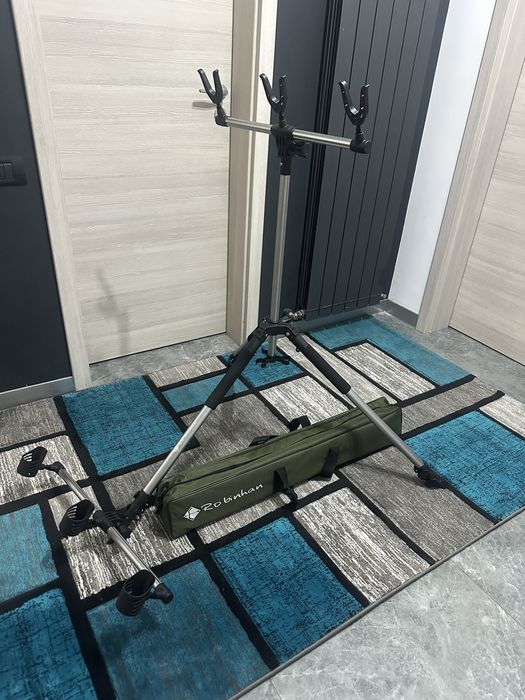 Rod Pod Tip Tripod pentru Pescuit Feeder & Crap – Stabil, Reglabil, cu Husă Inclusă