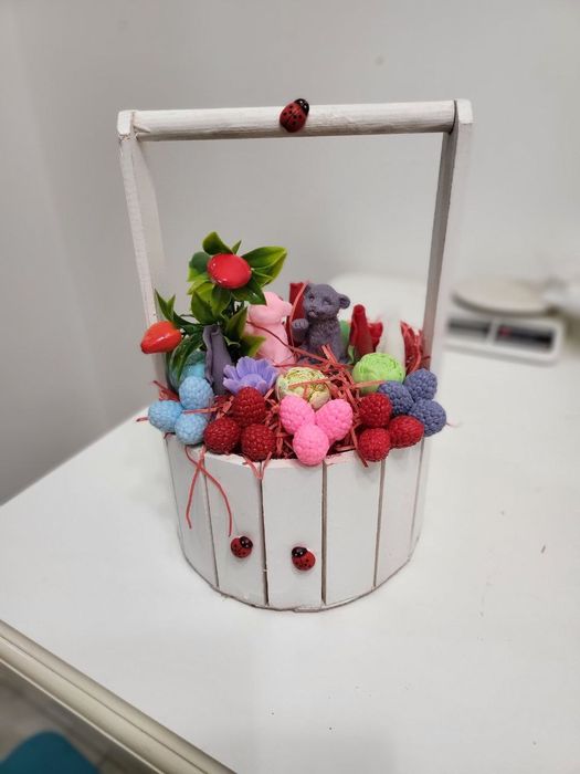 Подарочная корзина мыла на день рождения