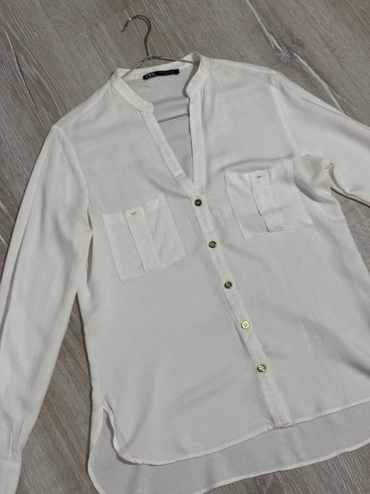 Риза бяла zara дамска