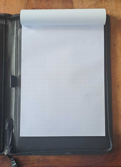 папка за документи естествена кожа черна с цип А4 внос от Италия