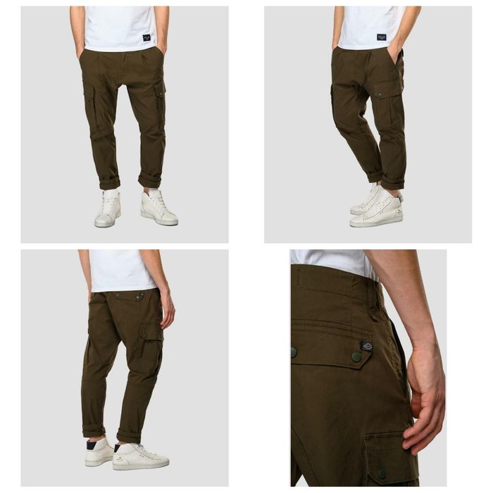 ОРИГИНАЛНИ мъжки панталони REPLAY W40 нови карго cargo с джобове 3XL