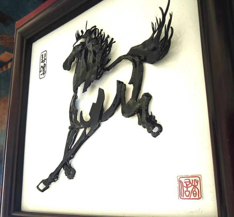 Pictura in fier 3D “Cal de rasa in galop” an 2004