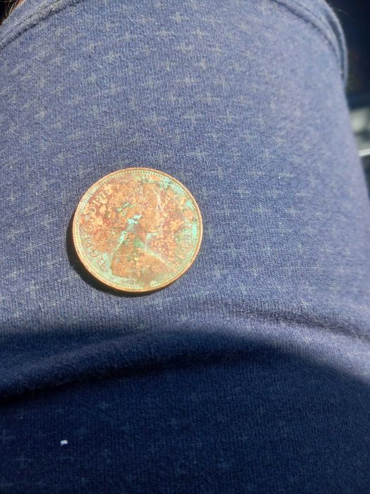 Монета от два пенса с лика на Елизабет II Година - 1971