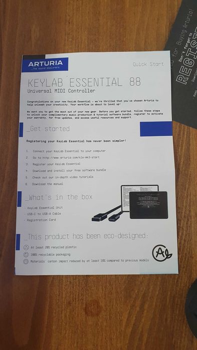 Controler/Sintetizator MIDI, Arturia, KeyLab Essential mk3 88,de taste