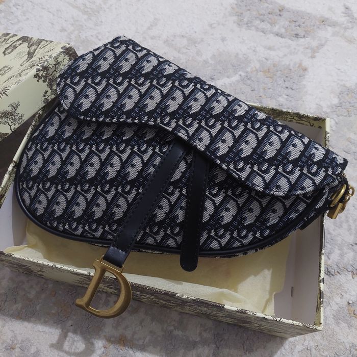 Сумка-седло Dior Mini Oblique Navy – Balilene
