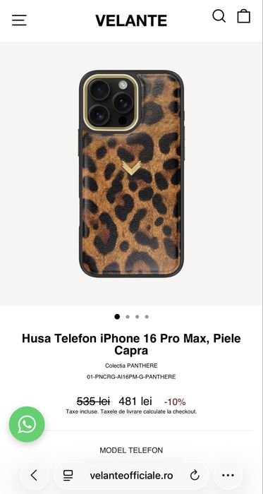Vând Husă VELANTE pentru iphone 16 pro max