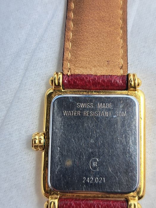 Tank Gold Ceas vintage Cerruti 1881 Gold Tank placat aur 24k anii 80