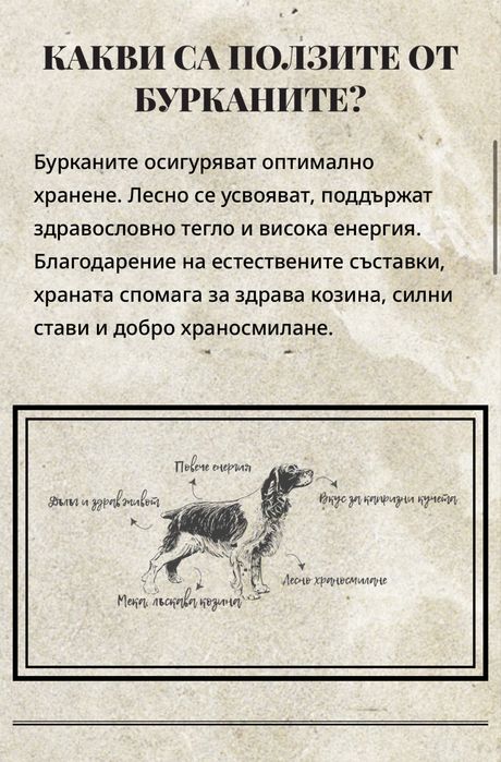 Храна за кучета Бурканите - изцяло натурална