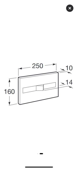 placa de actionare pentru rezervor incastrat