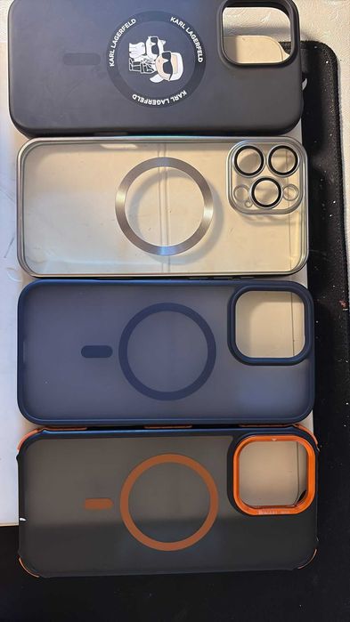 Lot 4 Huse Premium iPhone 16 Pro Max – Karl Lagerfeld, Cellara MagSafe, Suport Metalic