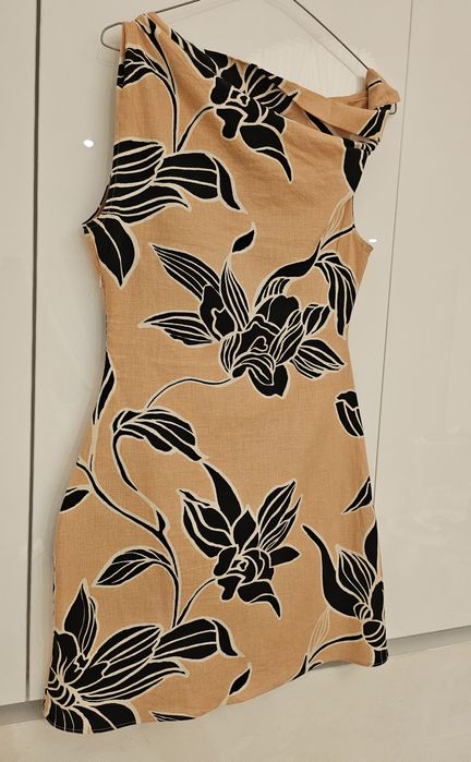 ZARA Linen Dress рокля лен M