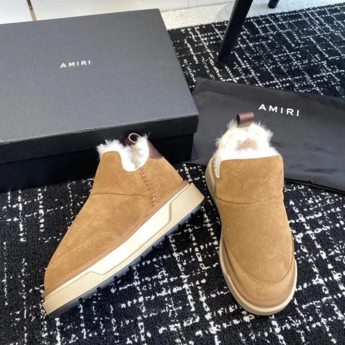 Amiri Shearling-Lined Suede Boots "Tan/Cognac"