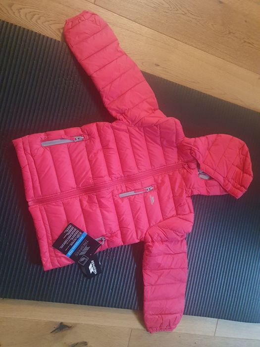 Geaca cu umplutura de puf si gluga Morley, Roz zmeuriu, 3-4Y 98-104 cm