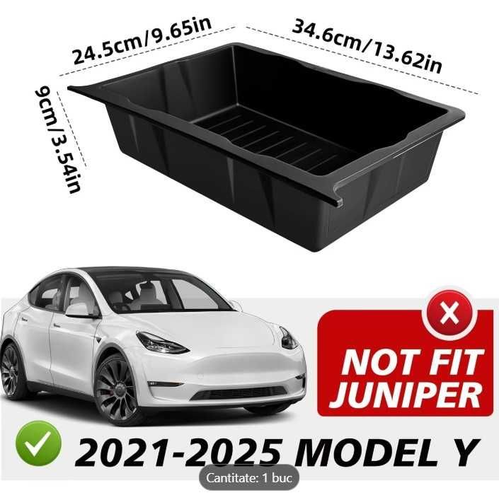 Cutie depozitare sub scaun Tesla model Y 2021 - 2025 / nu se potriveste la Juniper