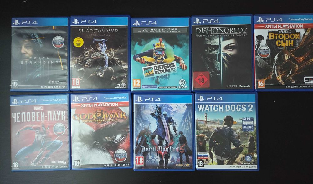Продам игры на PS 4